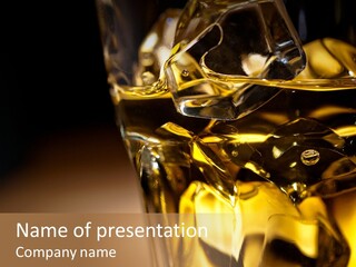 Yellow Alcohol Whiskey PowerPoint Template