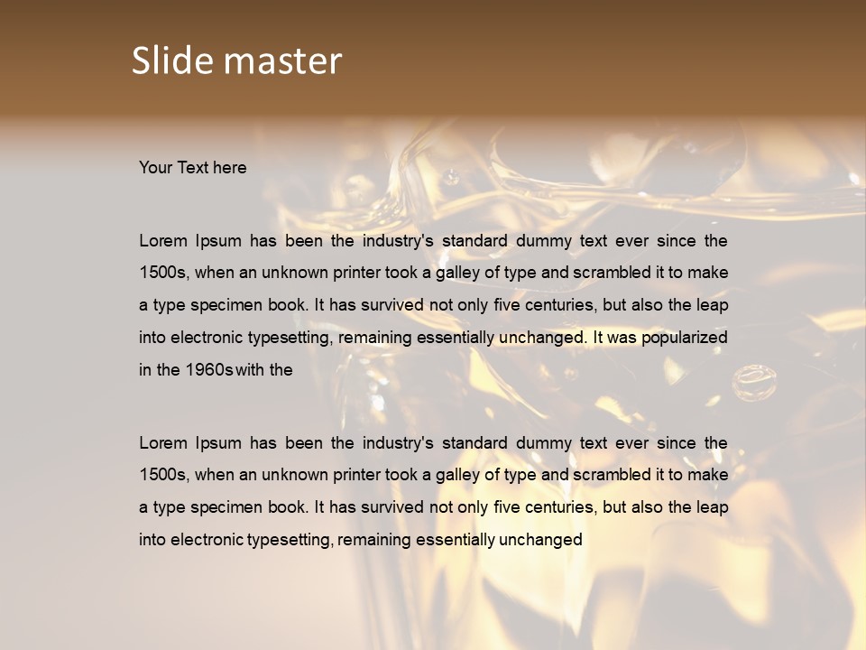 Yellow Alcohol Whiskey PowerPoint Template