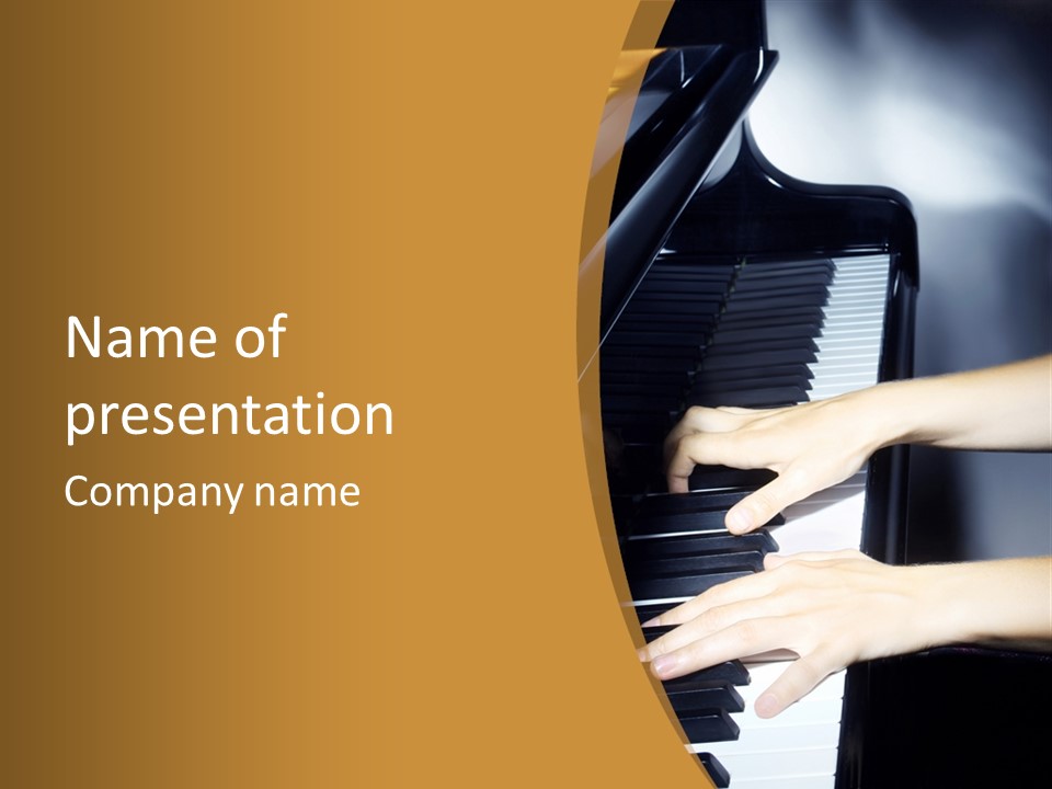 Classical Music Hand Instrument PowerPoint Template
