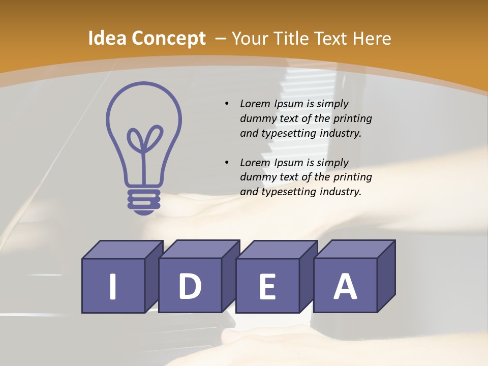 Classical Music Hand Instrument PowerPoint Template