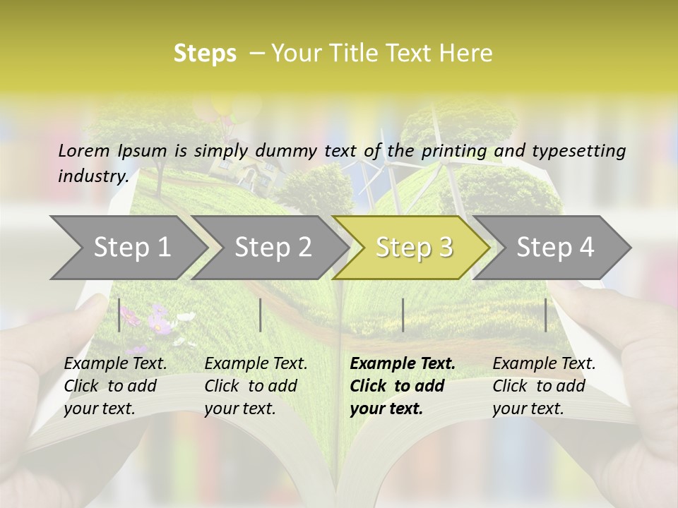 Clouds Beach Arms PowerPoint Template