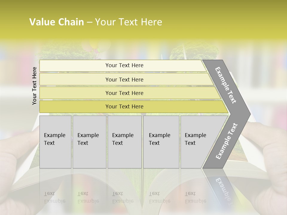 Clouds Beach Arms PowerPoint Template
