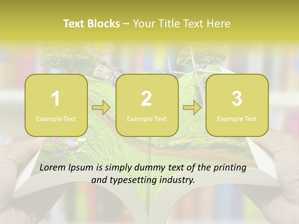 Clouds Beach Arms PowerPoint Template