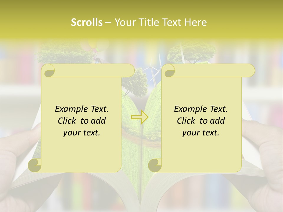 Clouds Beach Arms PowerPoint Template