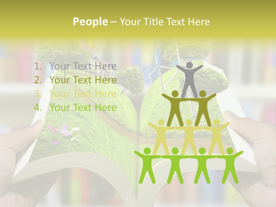 Clouds Beach Arms PowerPoint Template