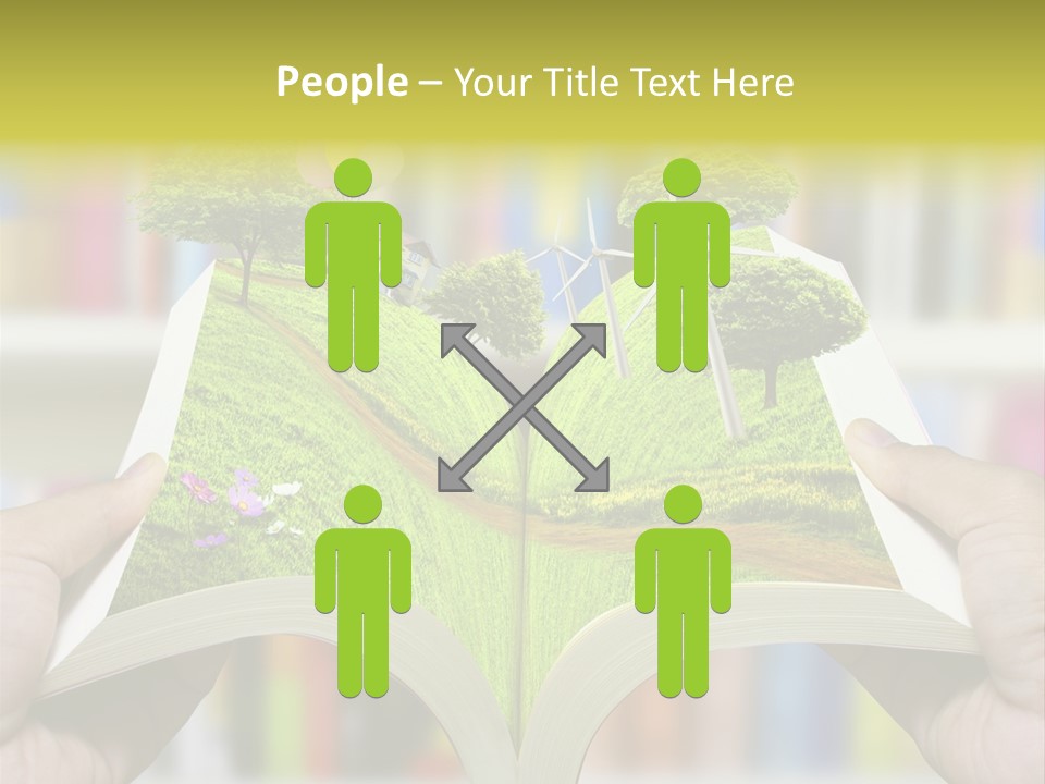 Clouds Beach Arms PowerPoint Template