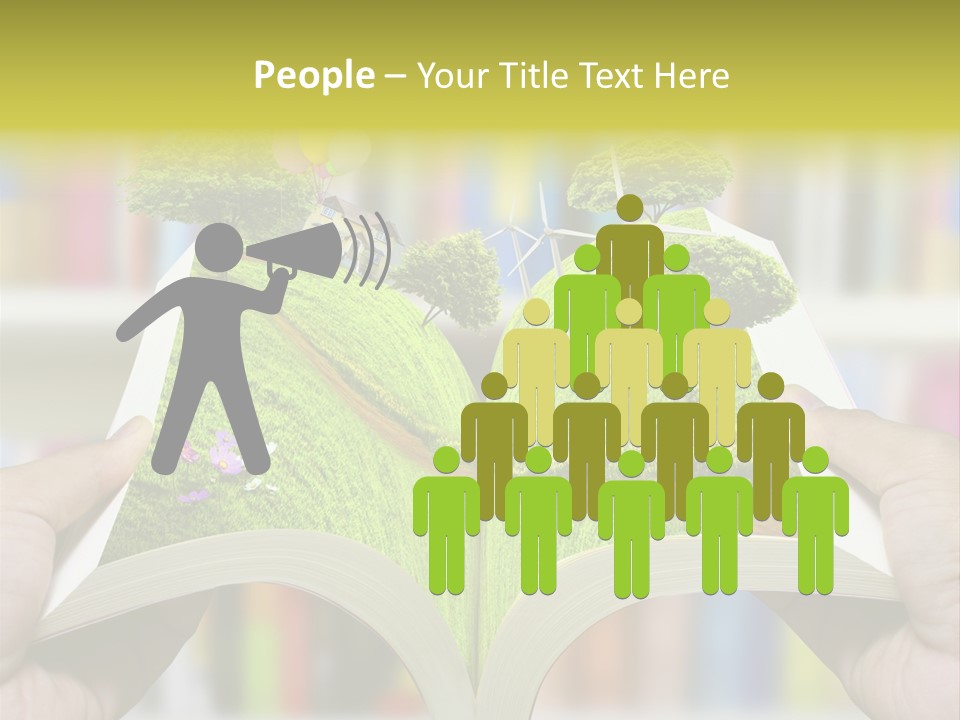 Clouds Beach Arms PowerPoint Template