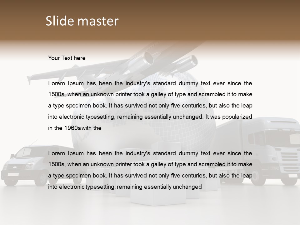 Road Truck Express PowerPoint Template