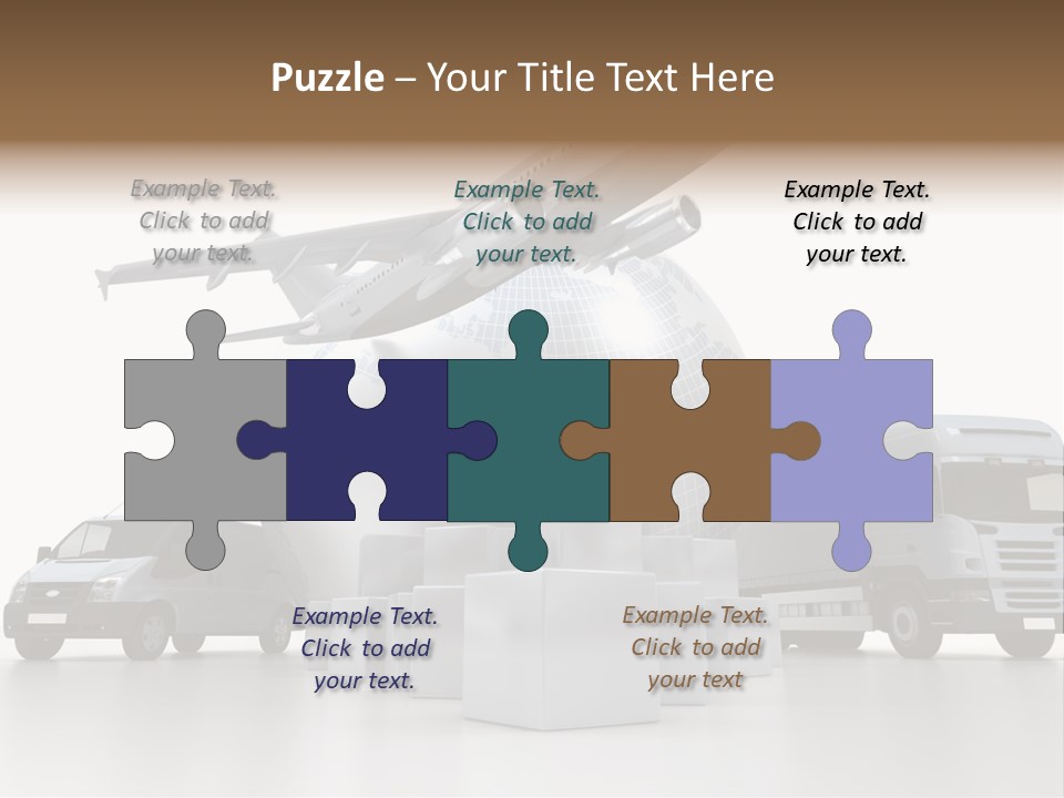 Road Truck Express PowerPoint Template