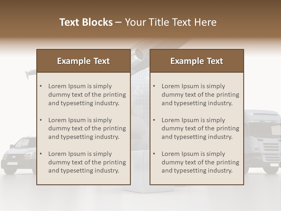 Road Truck Express PowerPoint Template