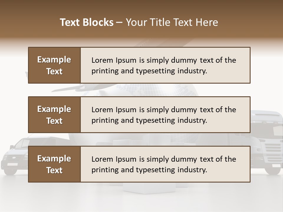 Road Truck Express PowerPoint Template