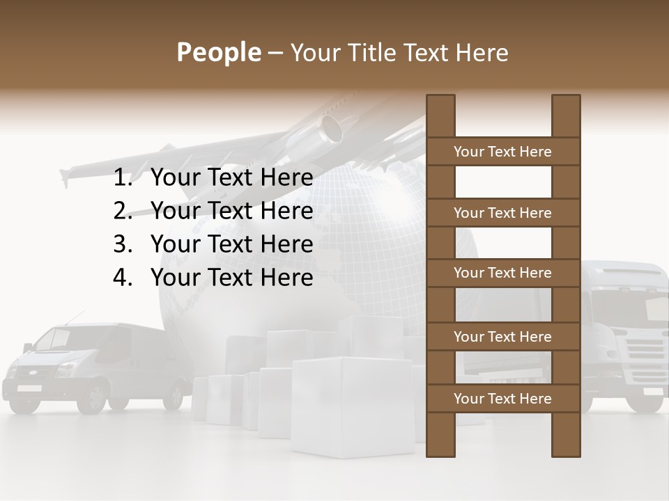 Road Truck Express PowerPoint Template