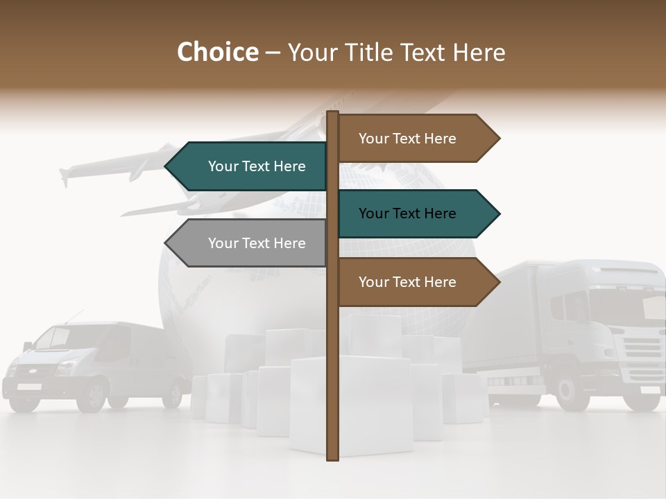 Road Truck Express PowerPoint Template