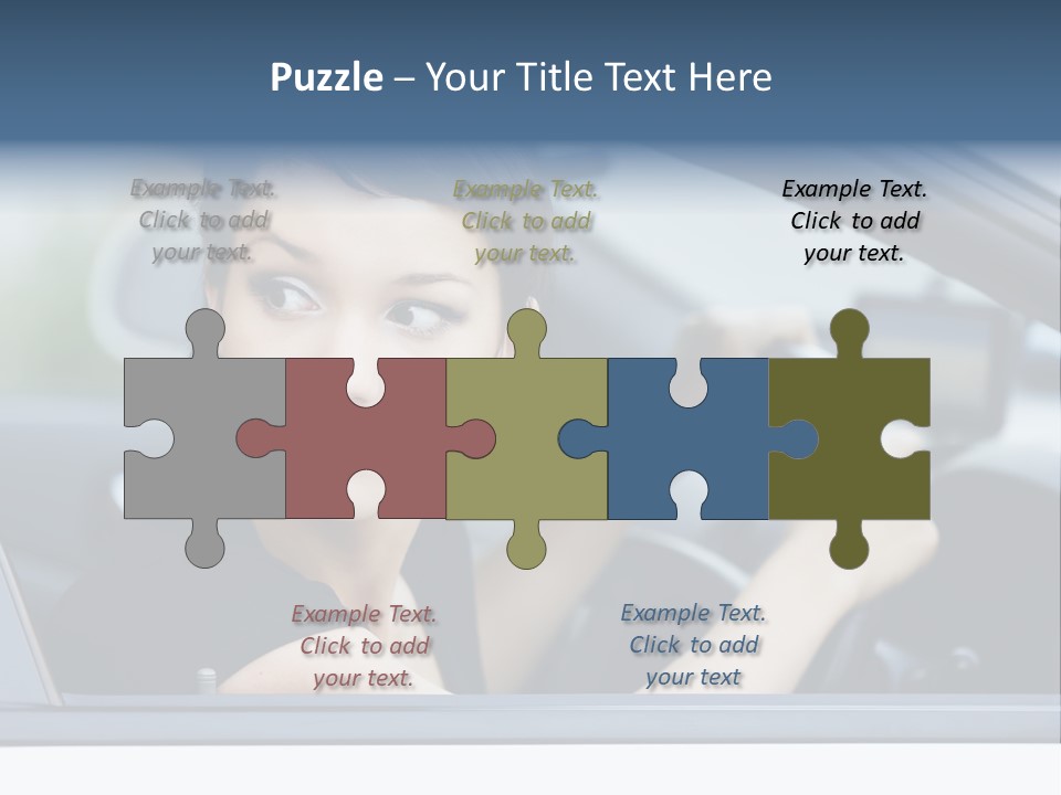 Cute Life Automobile PowerPoint Template