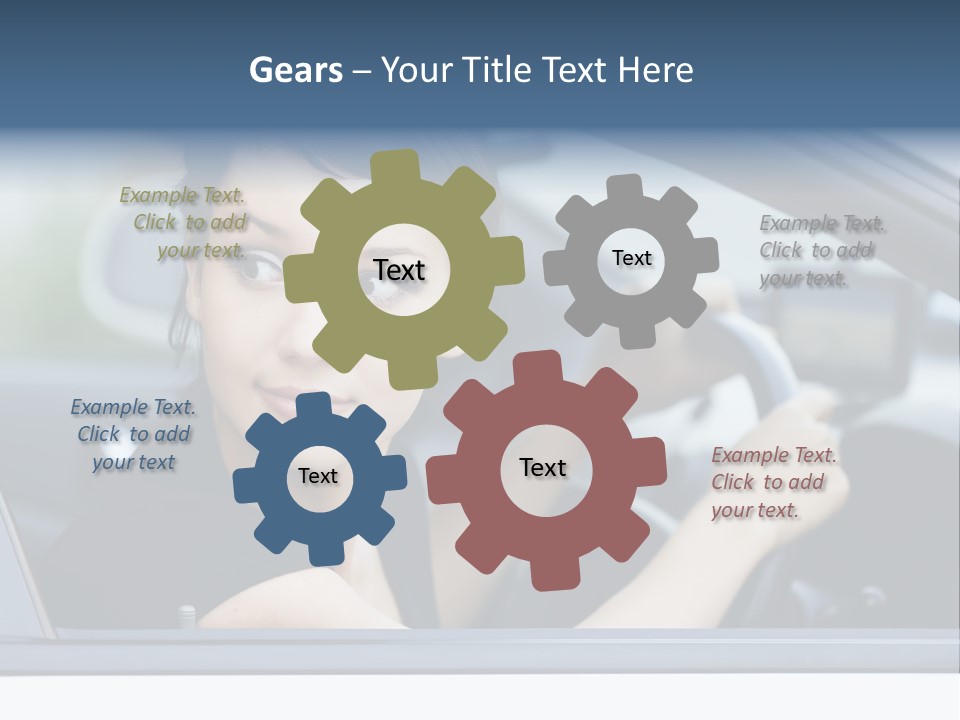 Cute Life Automobile PowerPoint Template