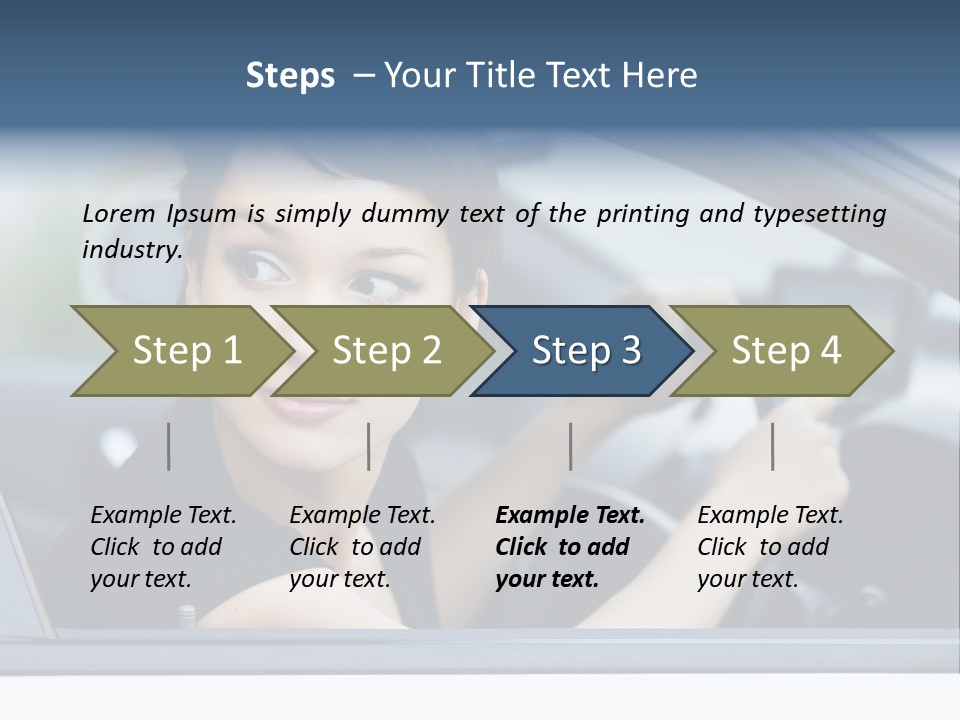 Cute Life Automobile PowerPoint Template