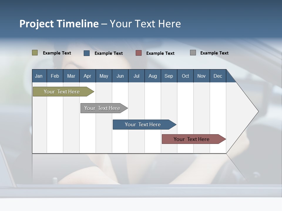 Cute Life Automobile PowerPoint Template