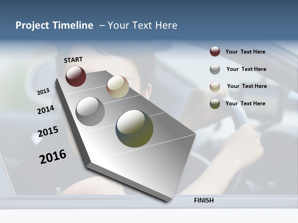 Cute Life Automobile PowerPoint Template