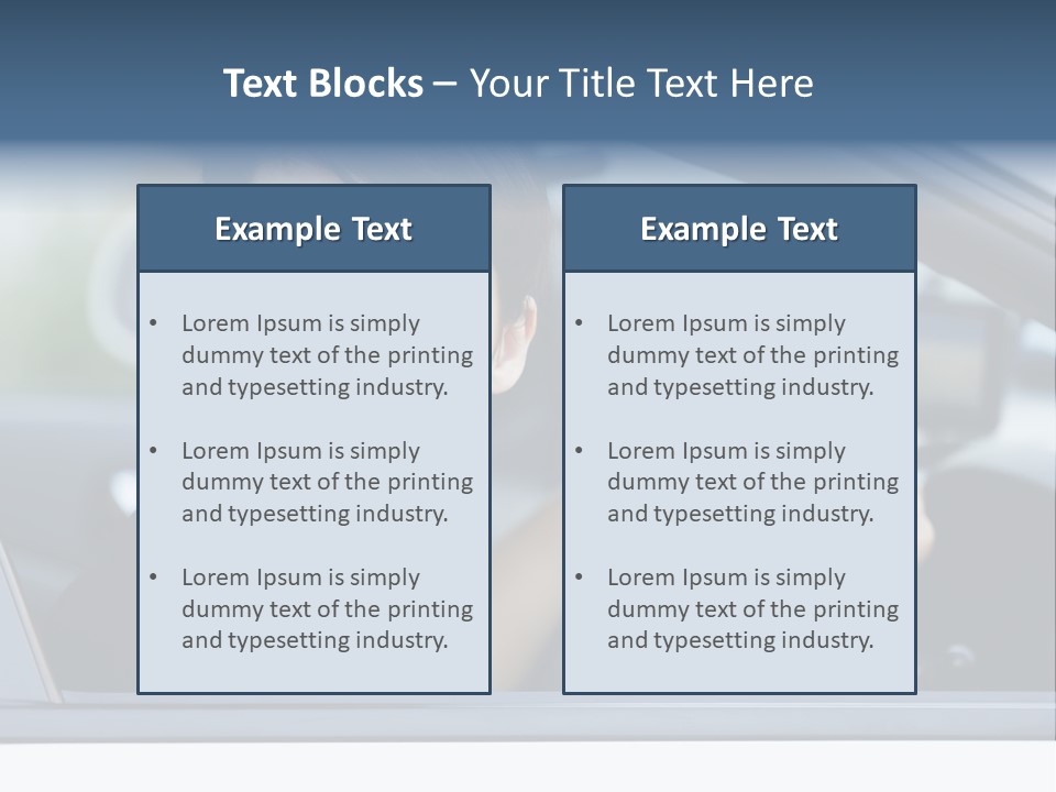Cute Life Automobile PowerPoint Template