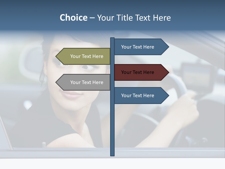 Cute Life Automobile PowerPoint Template