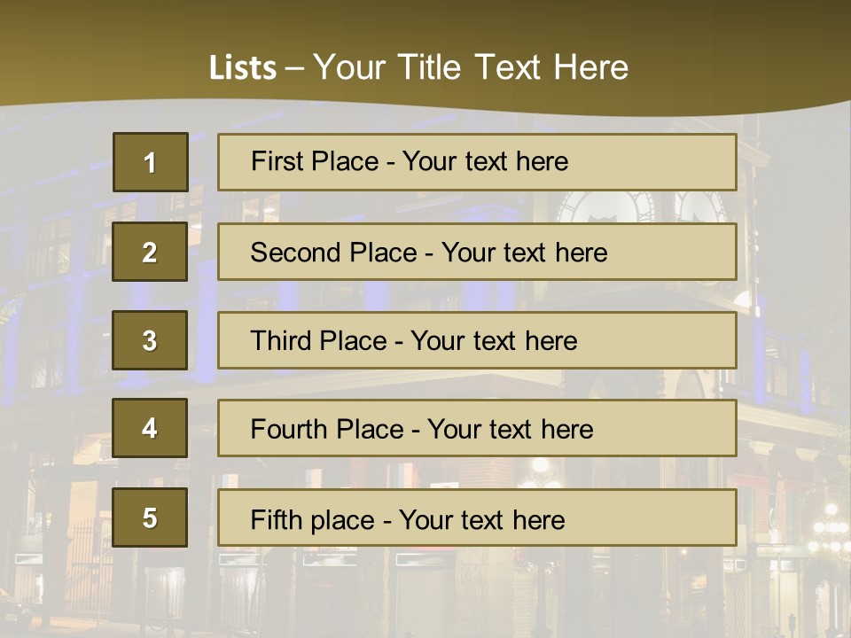 Color Lights Evening PowerPoint Template