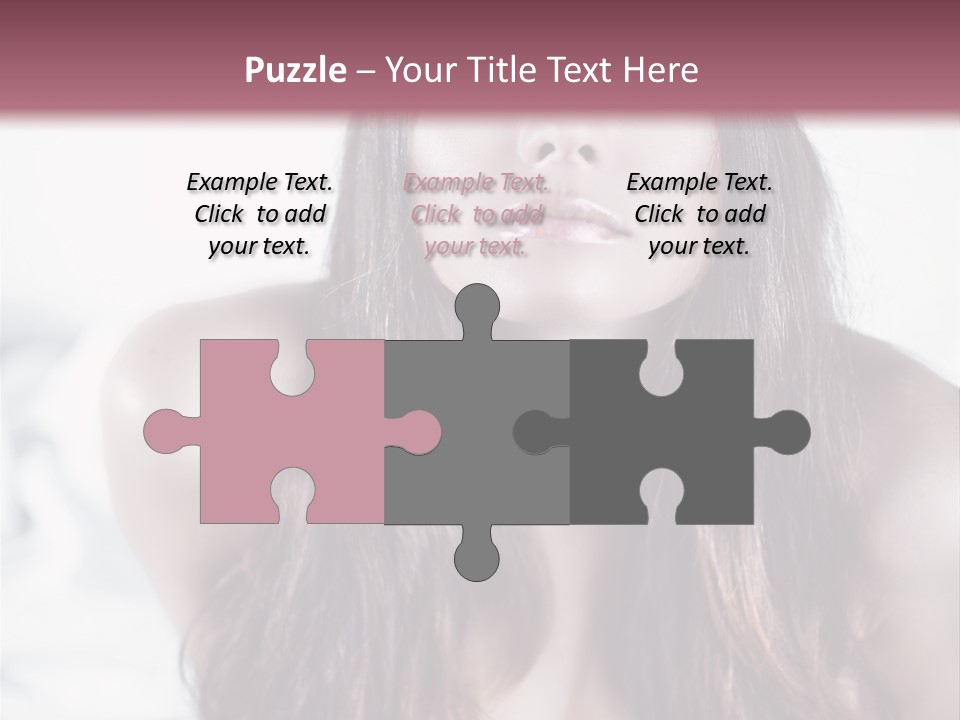 White Nymph Sensuality PowerPoint Template
