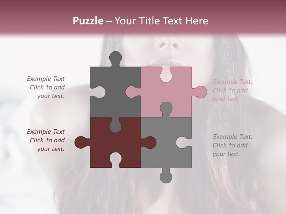 White Nymph Sensuality PowerPoint Template