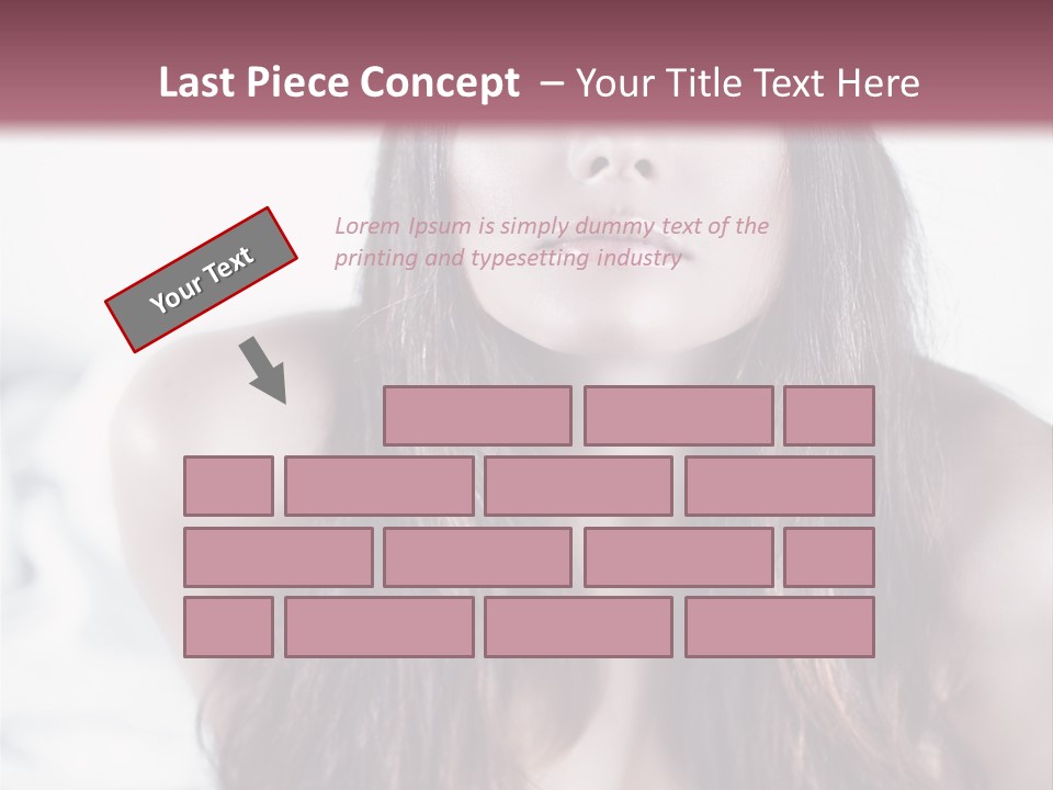 White Nymph Sensuality PowerPoint Template