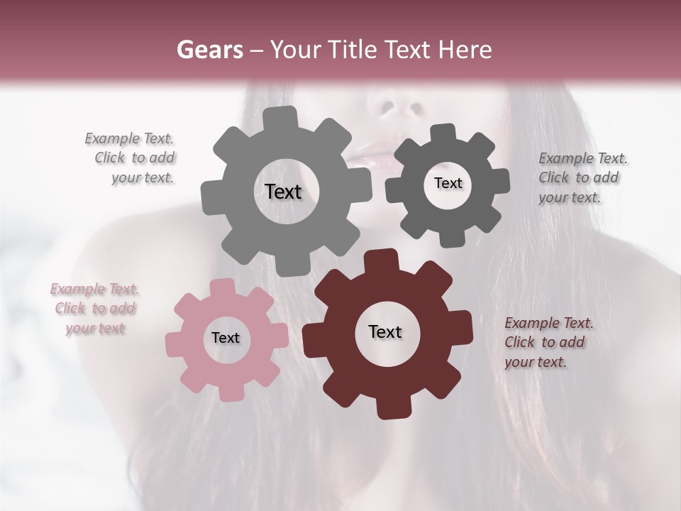 White Nymph Sensuality PowerPoint Template