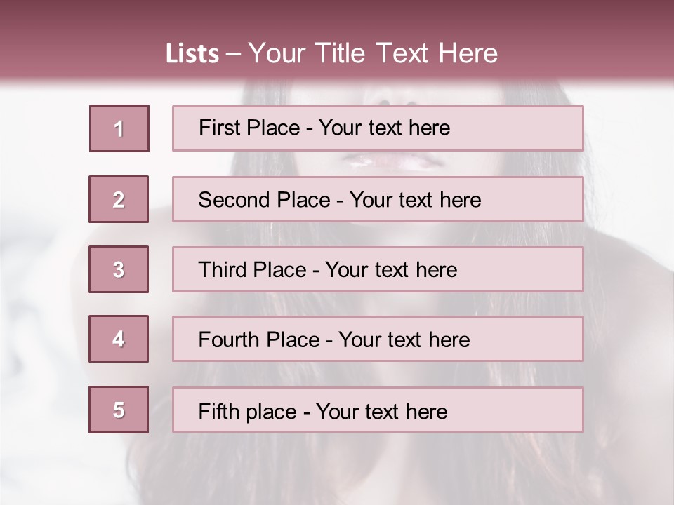 White Nymph Sensuality PowerPoint Template