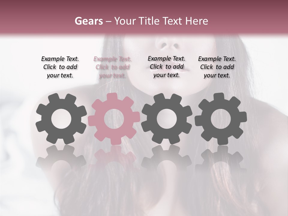 White Nymph Sensuality PowerPoint Template