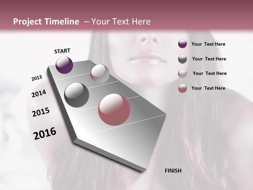 White Nymph Sensuality PowerPoint Template