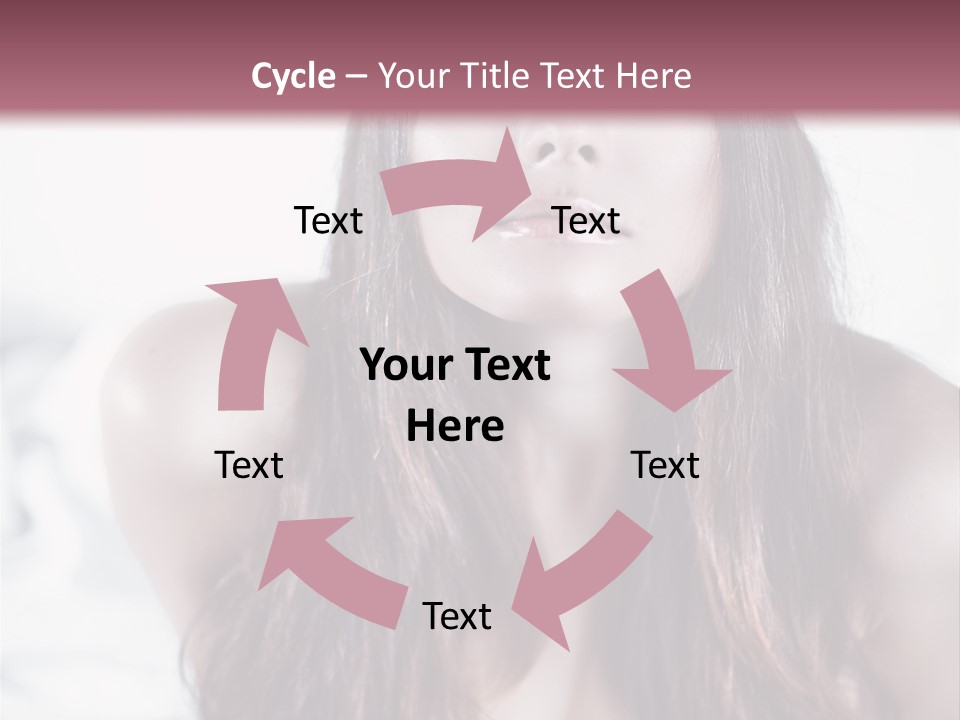 White Nymph Sensuality PowerPoint Template