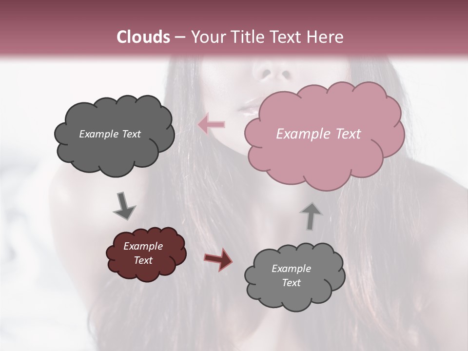 White Nymph Sensuality PowerPoint Template