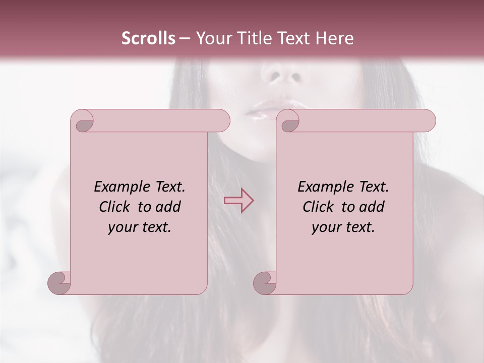 White Nymph Sensuality PowerPoint Template