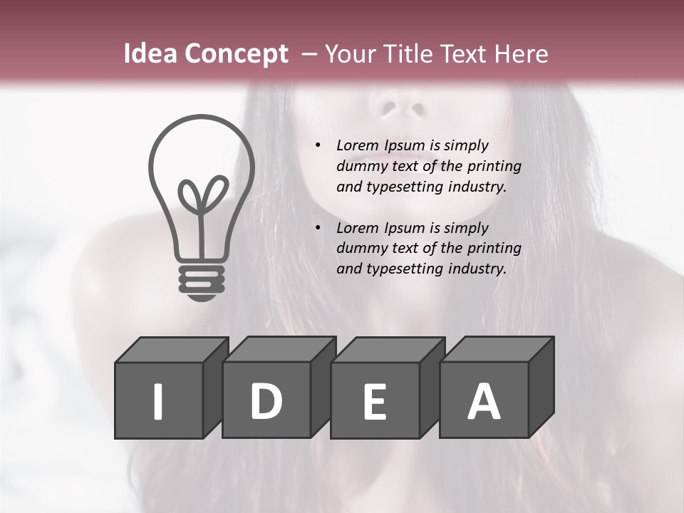 White Nymph Sensuality PowerPoint Template