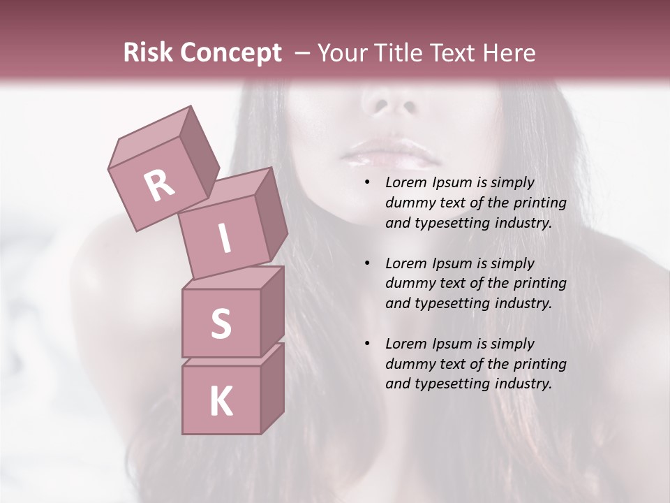 White Nymph Sensuality PowerPoint Template