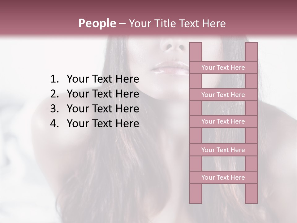 White Nymph Sensuality PowerPoint Template
