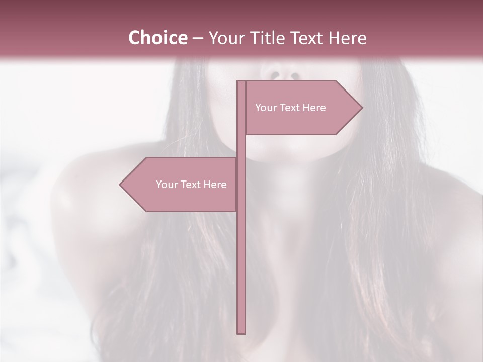 White Nymph Sensuality PowerPoint Template