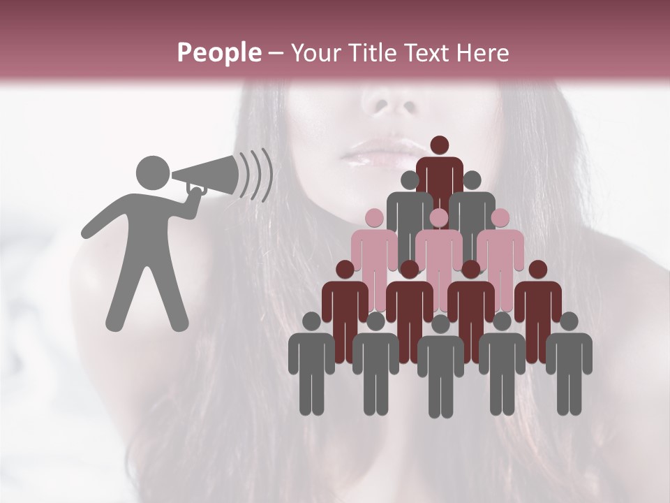 White Nymph Sensuality PowerPoint Template