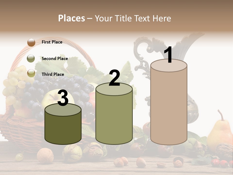 Basket Metal Jug Hazelnut PowerPoint Template