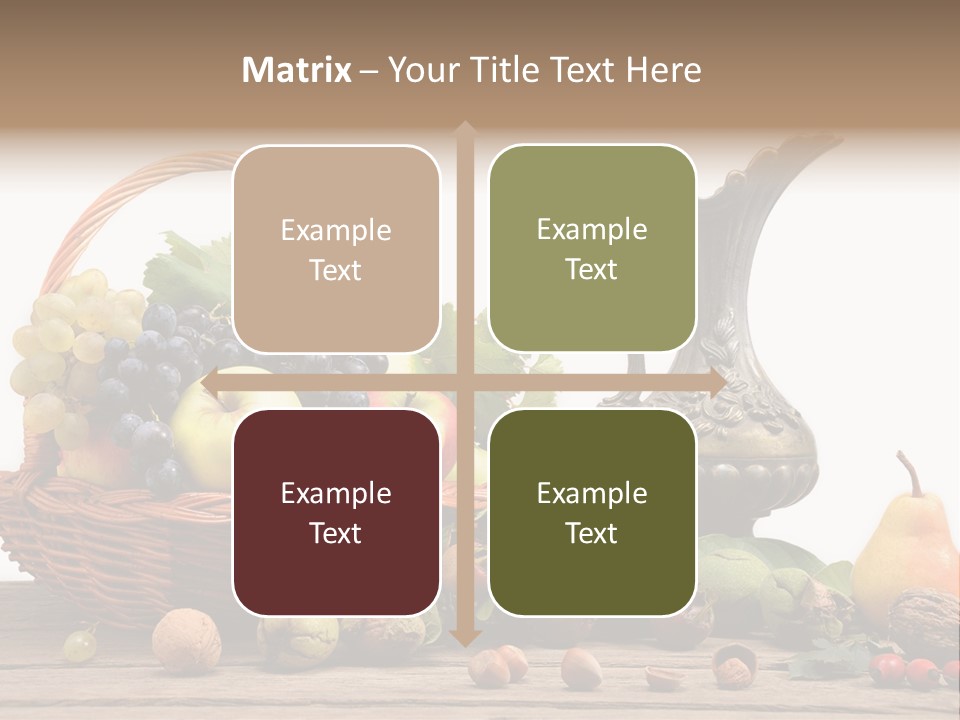 Basket Metal Jug Hazelnut PowerPoint Template