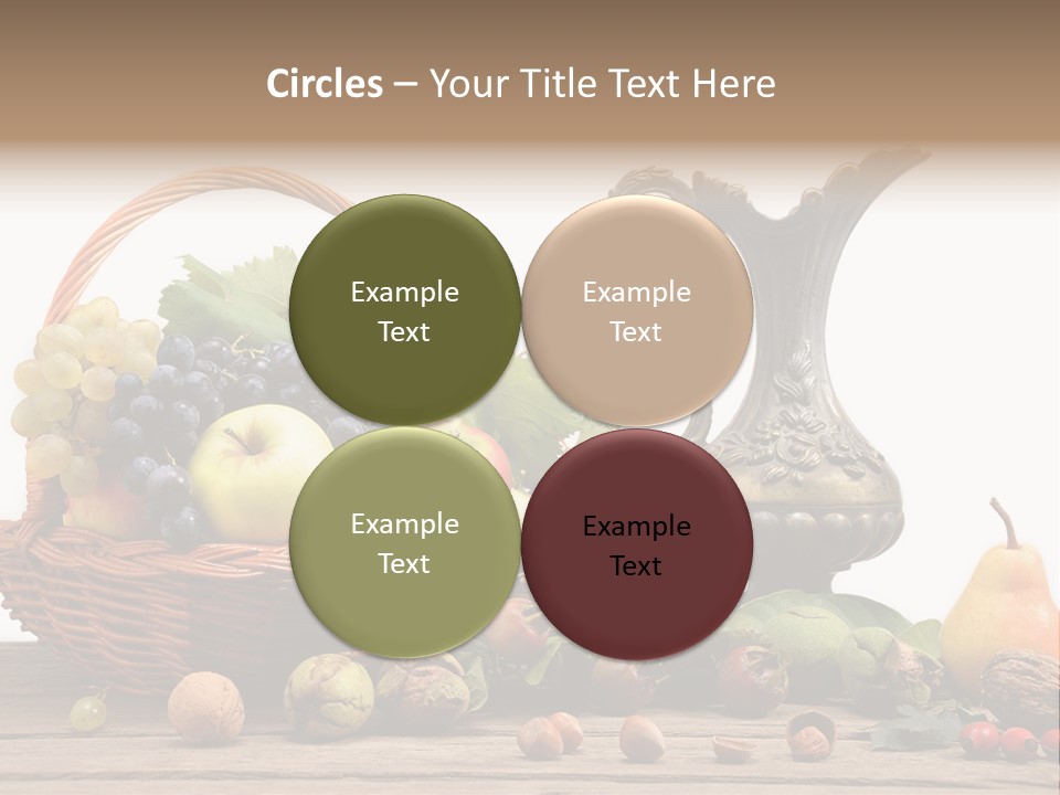 Basket Metal Jug Hazelnut PowerPoint Template