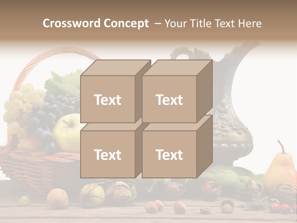 Basket Metal Jug Hazelnut PowerPoint Template