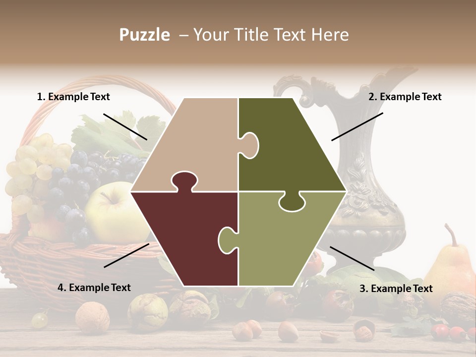 Basket Metal Jug Hazelnut PowerPoint Template