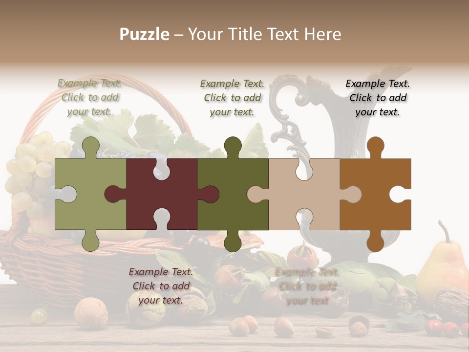 Basket Metal Jug Hazelnut PowerPoint Template