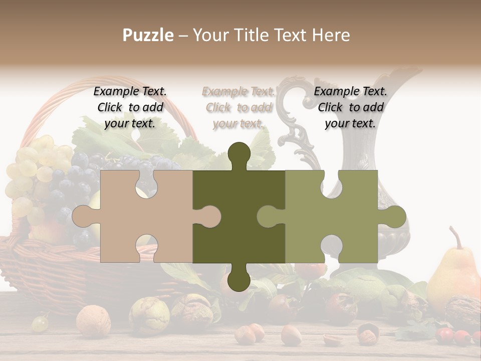 Basket Metal Jug Hazelnut PowerPoint Template