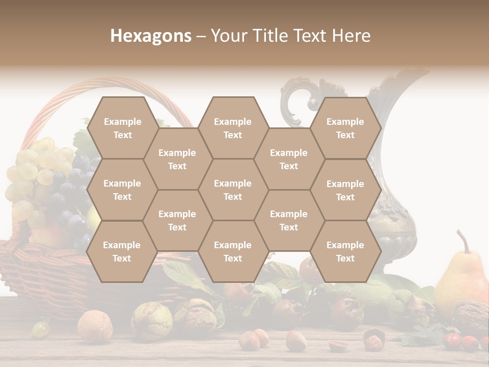 Basket Metal Jug Hazelnut PowerPoint Template