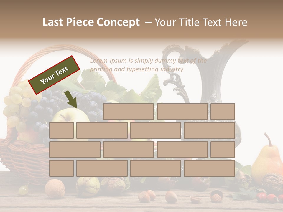 Basket Metal Jug Hazelnut PowerPoint Template