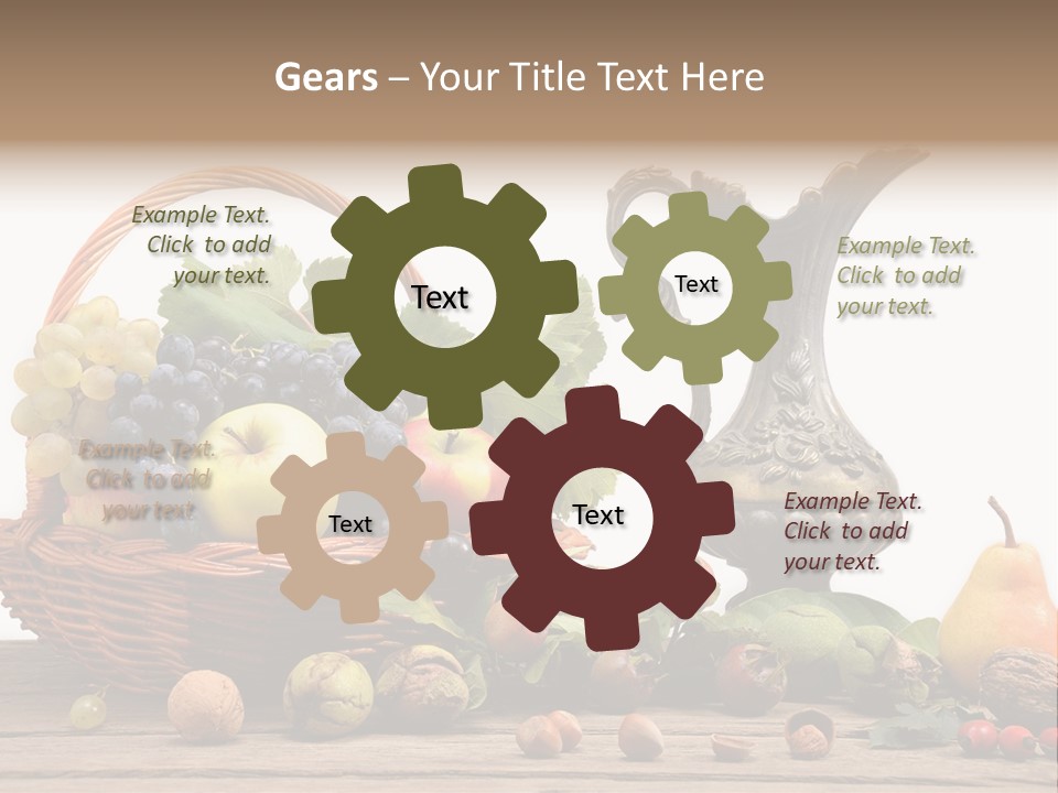 Basket Metal Jug Hazelnut PowerPoint Template